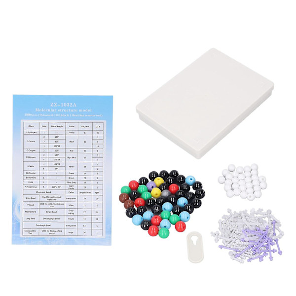 189-dels Molekylstruktur Model Kit til Organisk Kemi Undervisning