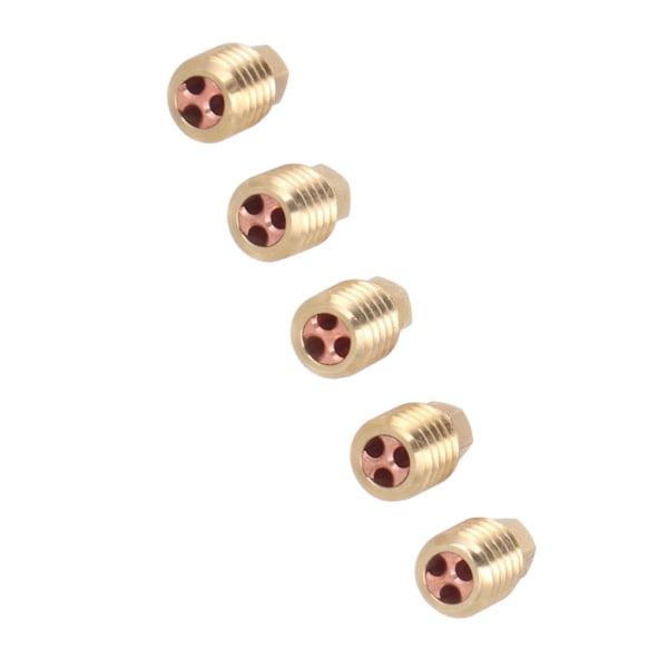 3D-skrivarmunstycken i mässing - 5-pack, tät anslutning, värmebeständig upp till 500 °C, kompatibel med Bambu Lab X1 P1P, 1,75 mm, 0,6 mm