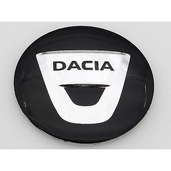 4 st Nya Dacia 56mm 60mm Logotyp Bil Emblem Hjulcentrum Navkapsel Autofälg Omsättning Badge Skydd Dekal Styling Tillbehör Yalo dacia black 60mm silver cap