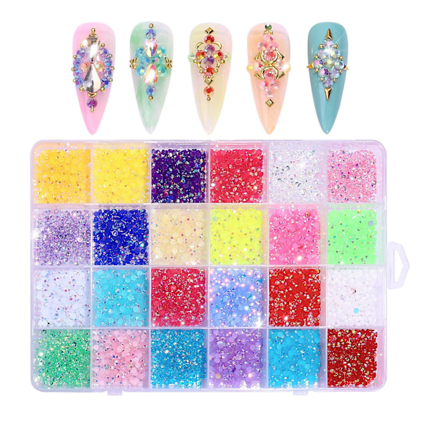 Krystal Neglekunst Rhinestones Flatback Glitter Diamant 3d Neglespidser Dekorationer Ordinary