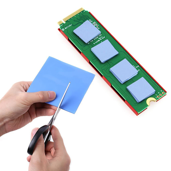 100x100x1mm Termisk Pad, Gpu Mjuk Silikon Termisk Ledande Kuddar