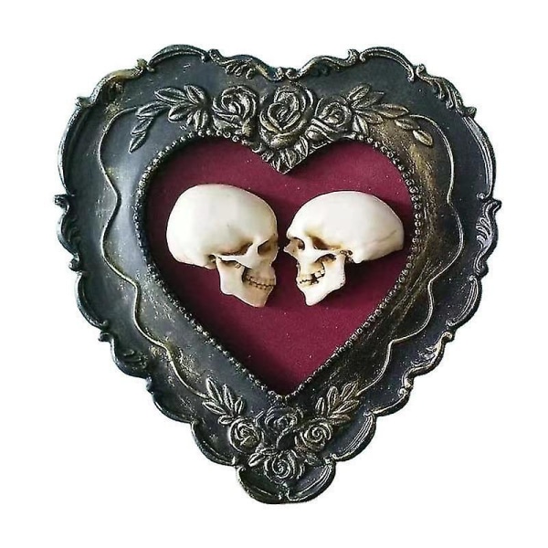 Romantisk kärleksskelett Halloween hartshantverk ger vänner heminredning