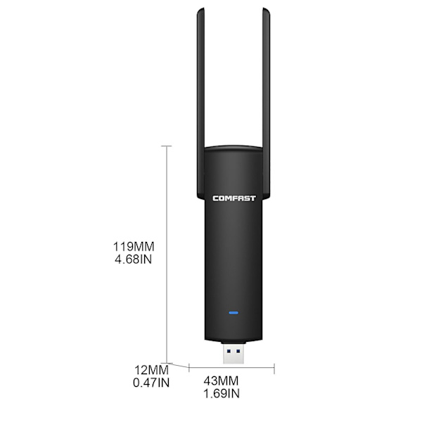 Wifi Usb Trådlös Adapter 802.11ax 1200mbps 2.4g/5.8g Usb 3.0 Wi-fi Adapter