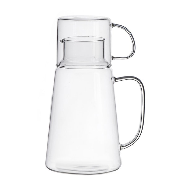 Vannkanne i glass Vannkoker Varme- og kuldebestandig drikkevare Gjenbrukbar Creative One Cup One Pot Set Slitesterk tebrygger