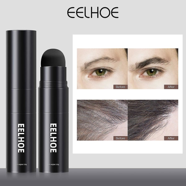 New2023 Eelhoe herrehårfeste pulver hårfestedekorasjon øyenbrynstrykk bærbart hårfeste