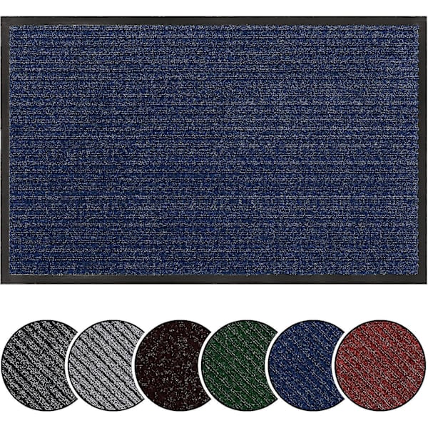 Lihanpyydystin Oven Mat Ulkona, 40x60cm Ulko-Ovien Matot, Sisäänkäynnin Matto, Pestävä Sisä- Ja Ulko-Oven Matto Kumipäällysteellä, Sininen