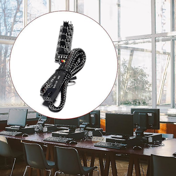 4-stifts fläktnav CPU-kylareffektdelare uttag med anslutningskabel