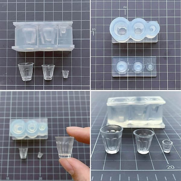 Mini Cup Silikonformar Diy Hantverk Epoxihartsform Mini Dessertformar