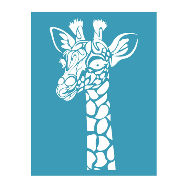 Giraff Självhäftande Silkscreen Tryckstencil Nätöverföringar