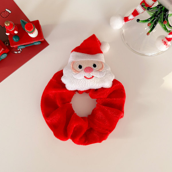 Jule-Tisi Pluss Hodebånd Elg Snømann Lam Hårbånd Høst Og Vinter Kvinners Hårpakke Hodebånd Hårbånd Hårspenne christmas elk scrunchie