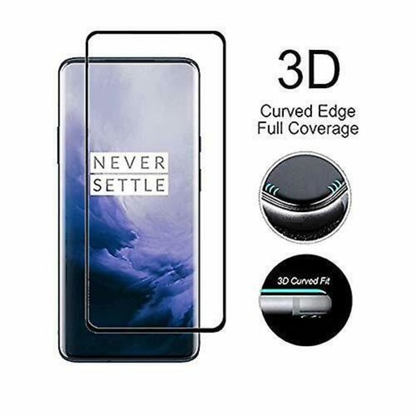 För Oneplus 7 Pro Full Screen Protector Härdat Glas Skydd Film Cover