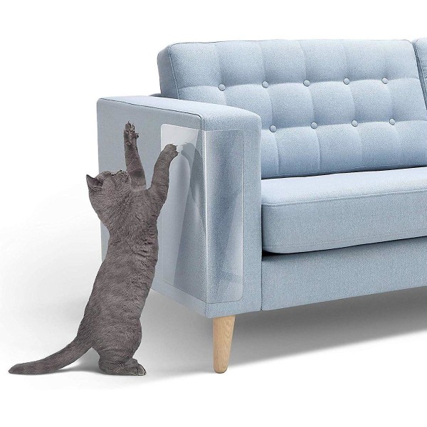 Kissan naarmuuntumissuoja huonekaluille - Kissan naarmuuntumissuoja sohvalle - Raaputusmatto kissoille - Scratch Board -kulma - Läpinäkyvä itseliimautuva anti-