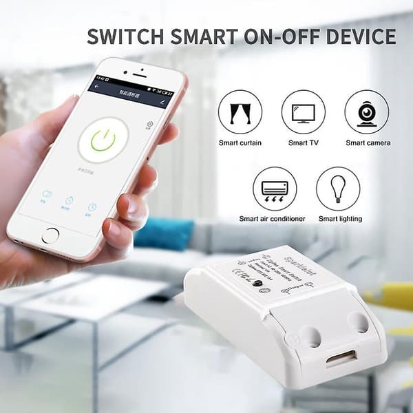 Mini Zigbee 3.0 Smart Switch Retrofit Modul for Vifter og Lys, Støtter Tuya