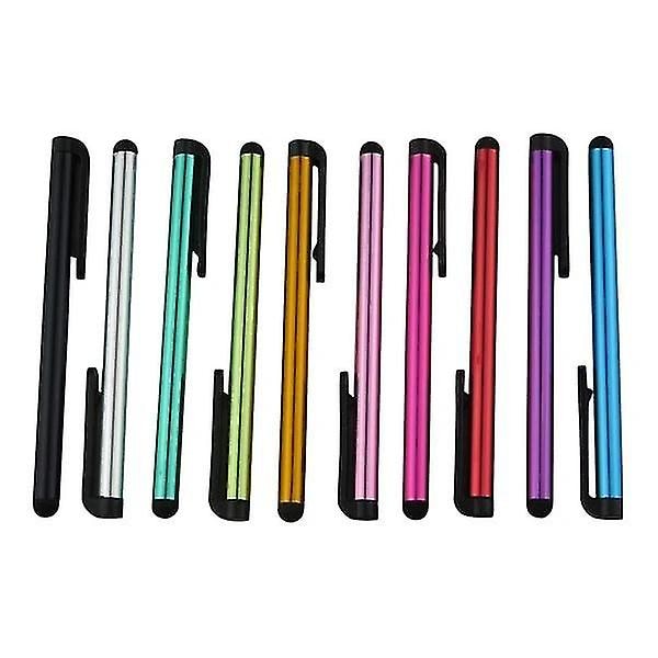 10-pakning Stylus Touch Pen i metallisk - Tilfeldig farge