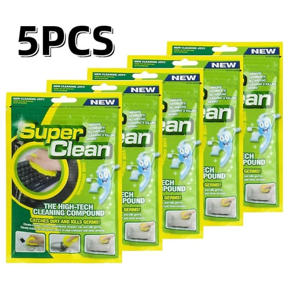 5 stk High-tech Magic Dust Cleaner Compound Super Clean Slimy Gel Keyboard Cleaner