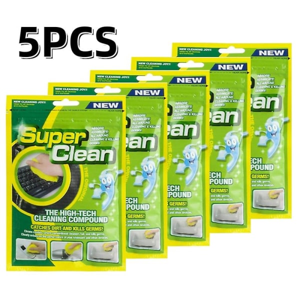 5 stk Magic Keyboard Gel Gum Dust Cleaner Rengøring Clean Putty Laptop Pc Telefon Bil