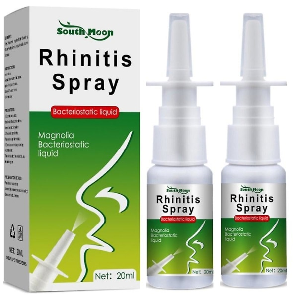 2 stk Rhinitis Næsespray Naturlig Hurtig Relief Næsespray Nysen Bihulebetændelse Snorken Behandling Næsepleje Spray