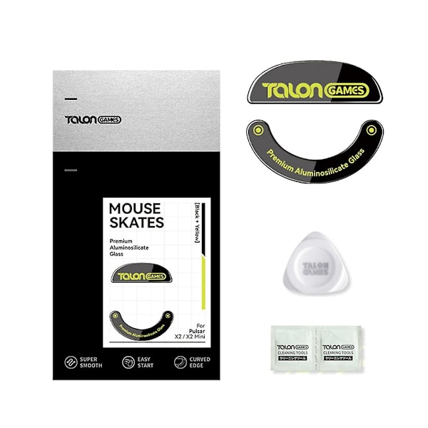 1 set Glass Mouse Skate Stickers Pad Mouse Feet för Pulsar X2 / X2 Mini Mouse