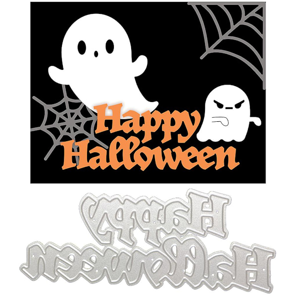 Happy Halloween Metal Skæredør Stencil Diy Scrapbooking Album Papir Skabelon