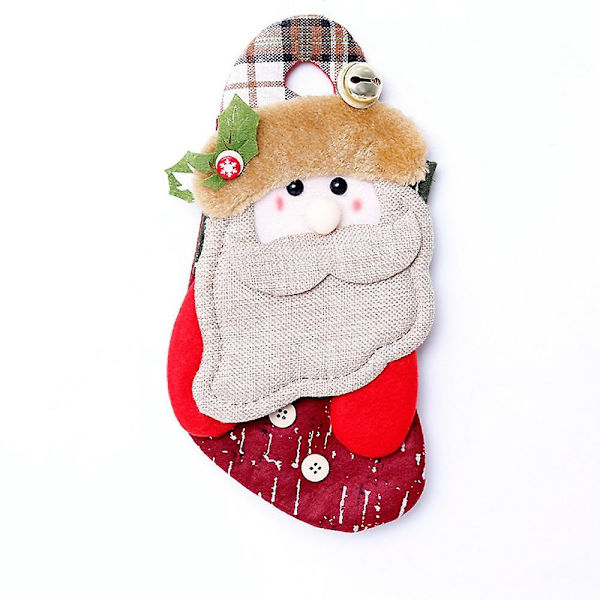 Dekorative ophæng 3 stk. af non-woven store ende gave sokker Xmas