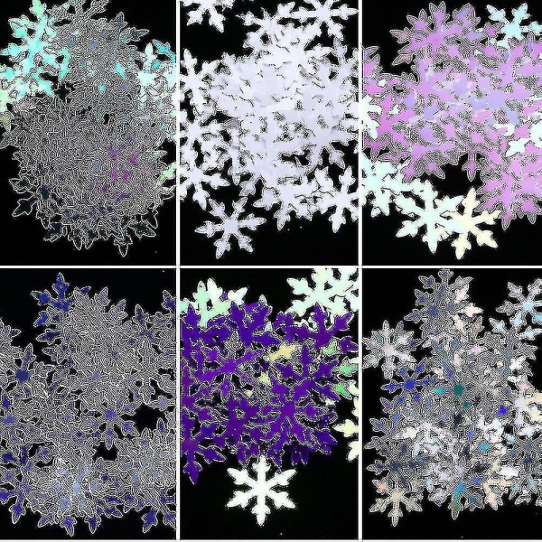 5 bokser julenegledekorasjoner Holografisk snøfnugg negleglitter julespiker 3d snøfnugg neglepaljetter Star Glitter Gjør-det-selv Manikyr Laser Ac (ru
