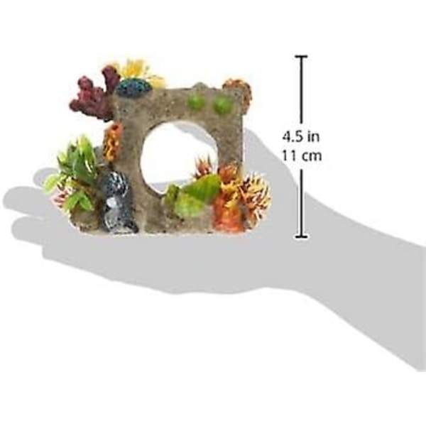 Polyresin Cube Habitat Akvariumdekorasjon Liten 12 x 11,5 x 11 cm