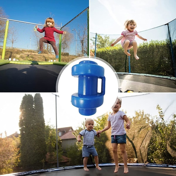 Trampolinändkåpor, 8 st, 25 mm diameter, 8 cm höga, av slitstark PP-plast, med krokar för säkerhetsnät