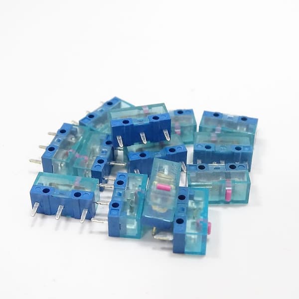 4 stk. Muse Mikro Switch Mikro Knap Huano Silent Muse Mikroswitch Pink Dot