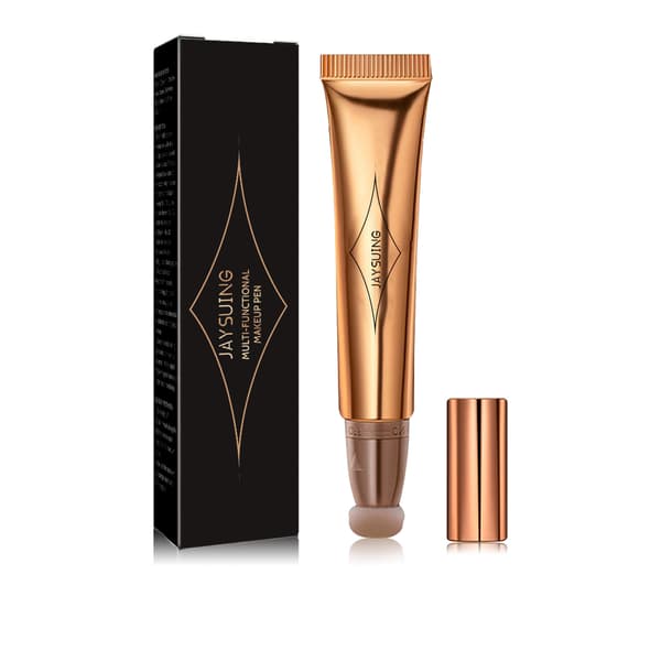 Jaysuing Multifunksjonell Sminkekost, Konturering Flytende Konturering Blush, Highlighter Stick dark brown