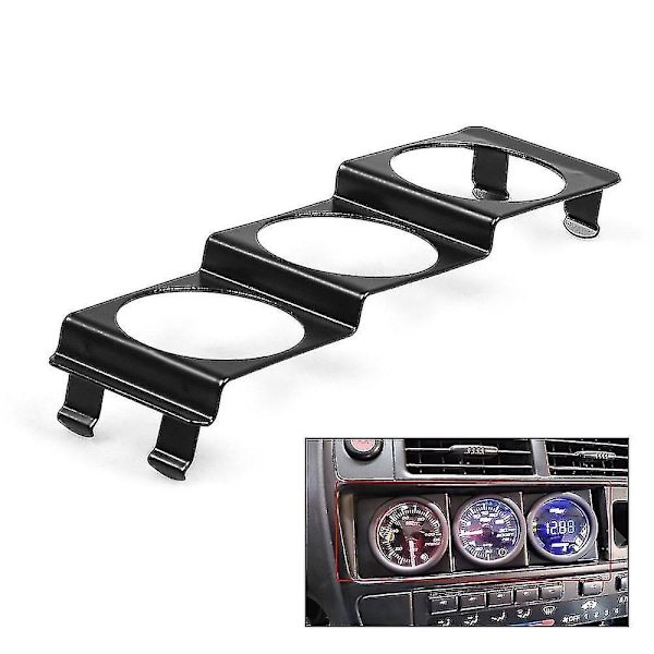 Triple 52mm X 3 Gauge Holder Pod Panel - Standard Stereo Radio Slot Single Din Universal