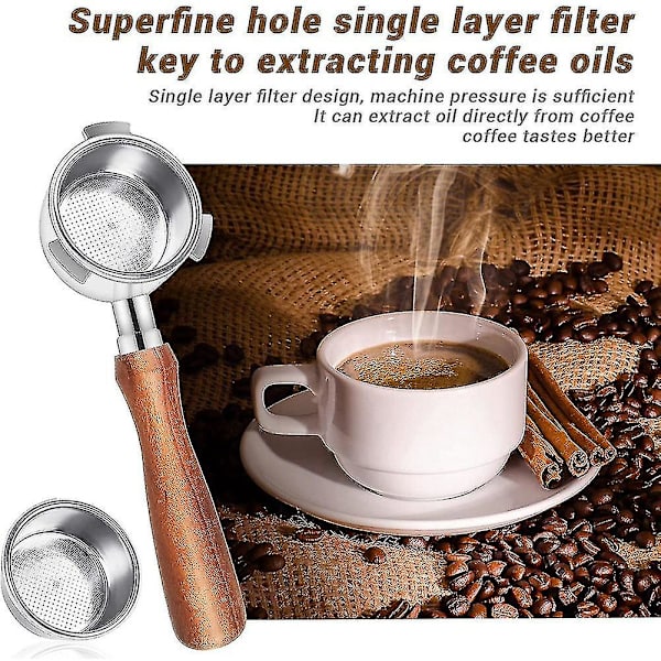 51mm pohjaton portafilter yhteensopiva Delonghi kahvikoneiden kanssa Ec680