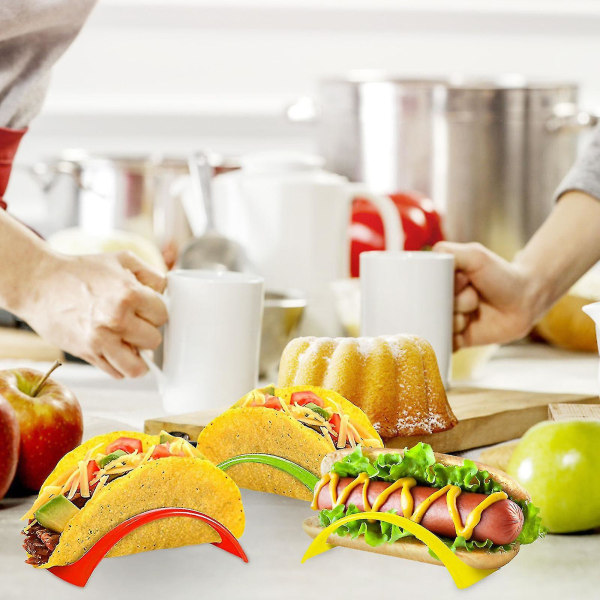 6 stk. Tacoholder-stativer, Tacoholder-stativer i plast