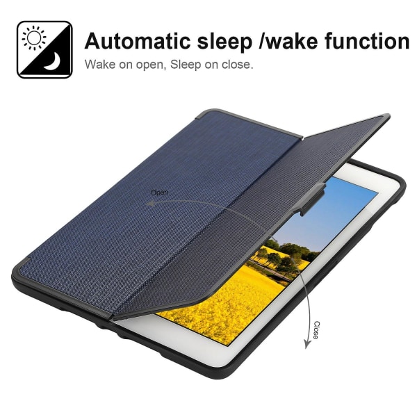 Sininen Ipad 3rd Gen Apple Case Folio Nahkainen jalusta Smart Cover