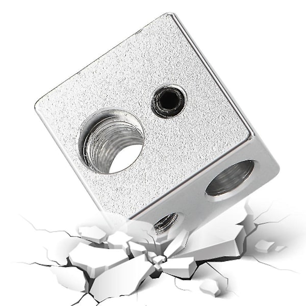 20x20x13mm Aluminium Mk10 Ekstruder Hotend Varmeblok - M7 Gevind Heatbreak Til 3D Printer