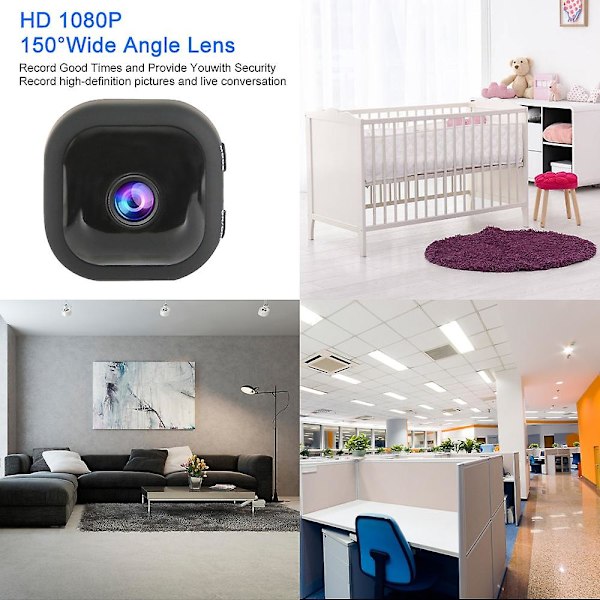A10 Natversion Mini WiFi Kamera 1080p HD Trådløs IP Mini Camcordere Videoovervågning Hjem