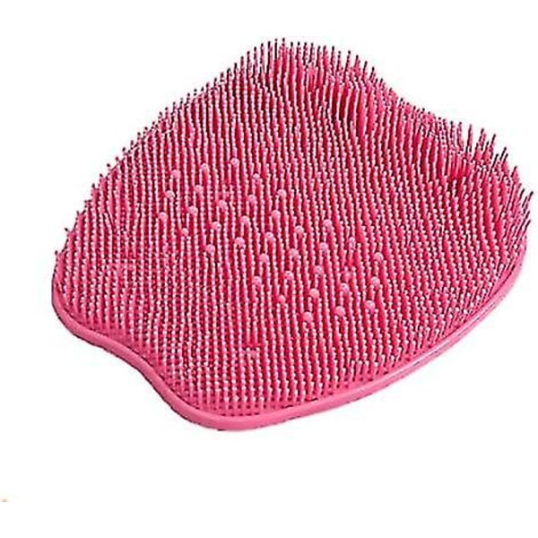 Puhdistushieroja suihkujalkalle - Jalkaharja liukumattomilla silikoni-imukupeilla, ihanteellinen kivun vähentämiseen ja verenkiertoa parantavaan (vaaleanpunainen)