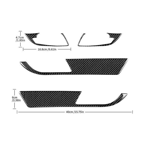 Til Z4 E89 2009-2016 Kulfiber Bil Indvendig Dørgreb Ramme Panel Dækslet Trim Dekoration Sticker A