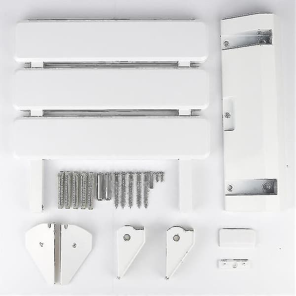 Foldbar dusjsete i aluminium og ABS, 330 x 320 x 70 mm
