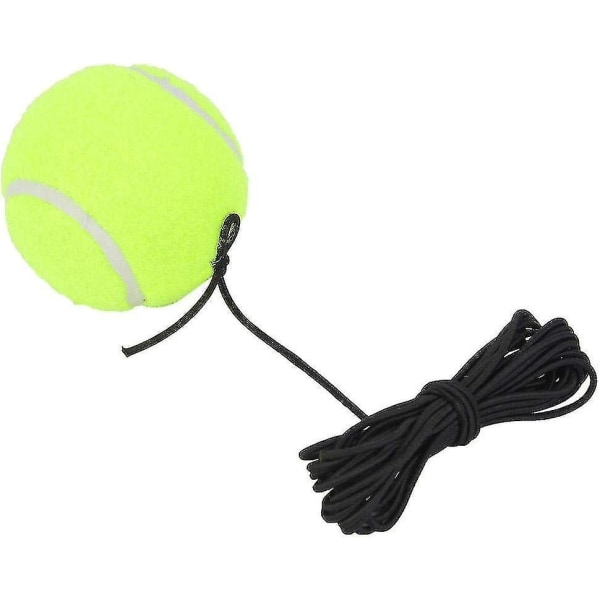 Tennisboll med snöre, tennisboll för nybörjare, tennisbollsträningssats med elastiskt gummiband för barn ungdomar nybörjare träning (grön) (1 st)