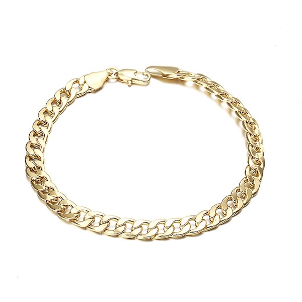 Eksklusiv 6mm bred fortovskæde armbånd i rustfrit stål
