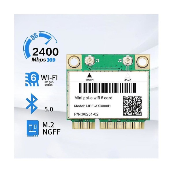 Wifi 6e Ax3000h Trådløst Wifi Nettverkskort Bt 5.2 For Mini Pcie Wi-fi Adapter For Stasjonær/bærbar Pc