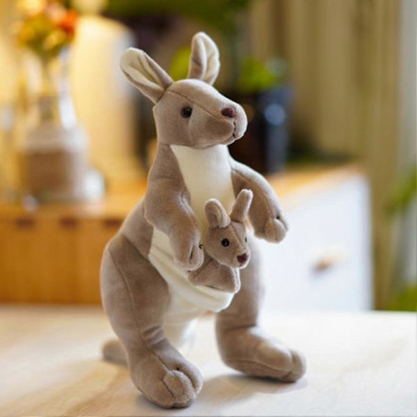 Äiti ja vauva kenguru -pehmolelu Seisova eläin Plushie-nukke Unipehmuste Koti-sisustus Lapset Tyttöystävä Aikuiset Syntymäpäivä Joululahja 25 cm