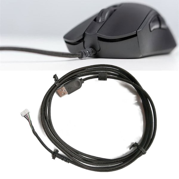 Holdbar Nylon Flettet Ledning Usb Musekabel Blød Udskiftningsledning Til Logitech G403 Mus