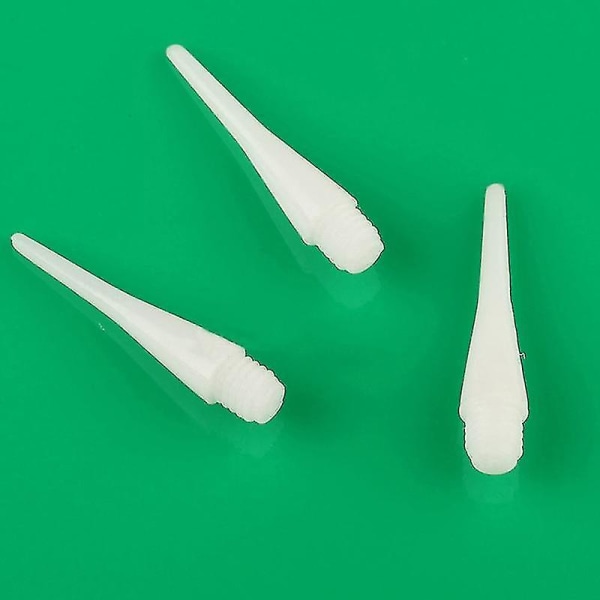 50 stk Sikkerhet Plast Dart Head Tilbehør Slitesterk myk plast Tips Points Nål Erstatning Dart Hvite deler