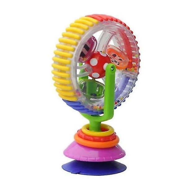 Tri Color Roterende pariserhjul Rattle Sucker Baby Toy