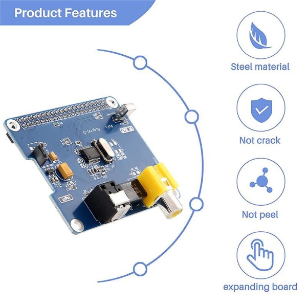 Sc07 Raspberry Pi Hifi Digi+ Digital Lydkort I2s Spdif Optisk Fiber Til Raspberry Pi 3 2 Model