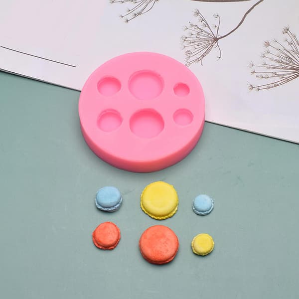 Diy 3d Macaron bageform Håndlavet form kage sæbe stearinlys forme Fondant forme