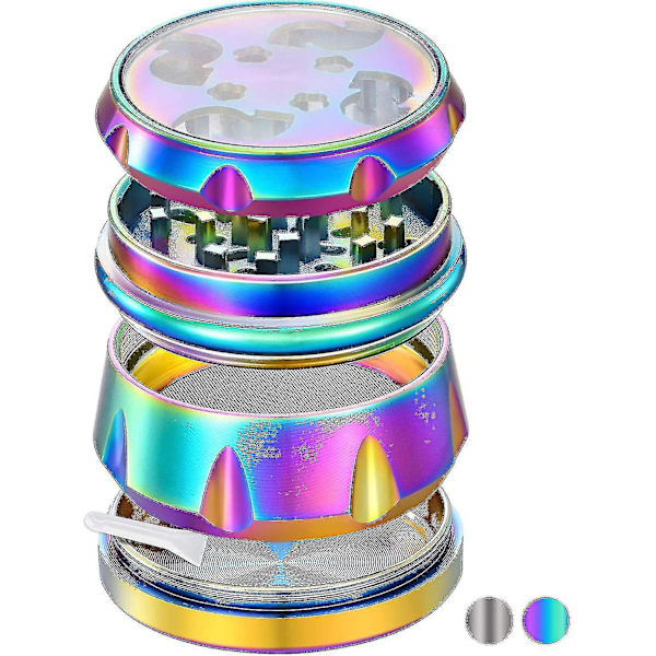 Urte Grinder, Krydderi Grinder 4 Dele, Knuser Grinder Til Krydderi, Kaffe, Lavet Af Zink Legering