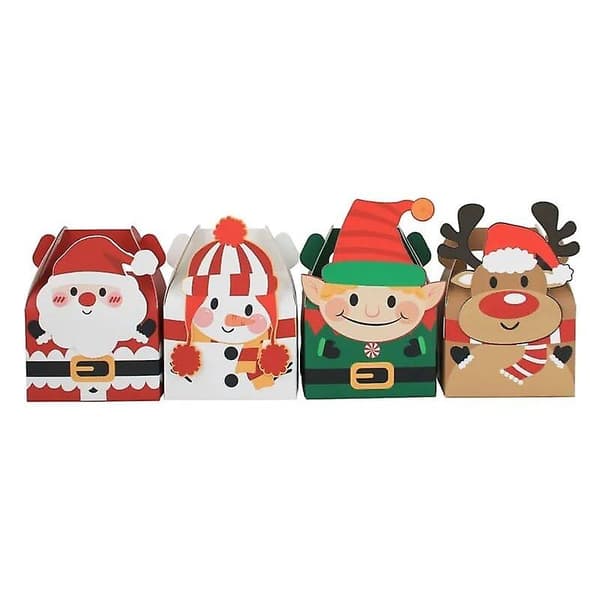 Julklappslåda 3D, Pepparkaksburk, Godislåda, Snacksburk, Presentask, Julparty