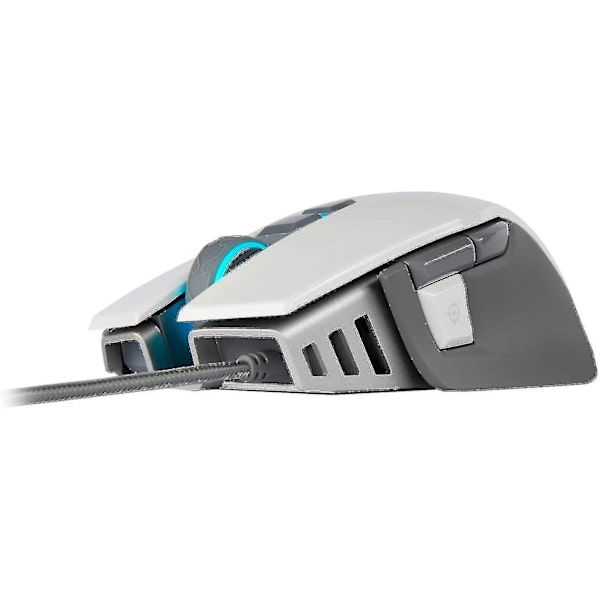 M65 Rgb Elite kablet Fps og Moba spillmus med justerbar vekt og balanse, holdbar aluminiumsramme, 18000 Dpi optisk sensor, svart